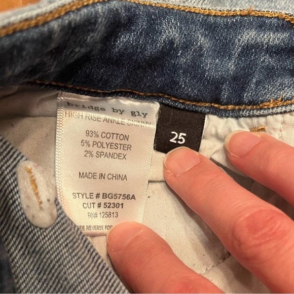 Bridge By Gly High Rise Ankle Skinny Jeans Size 25 - Picture 6 of 6